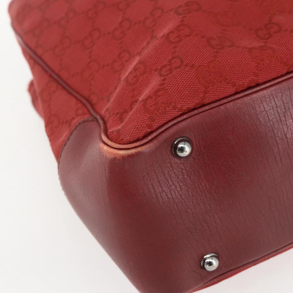 GUCCI GG Canvas Bamboo Hand Bag Red 112526 Auth ep12621 - Picture 14 of 16